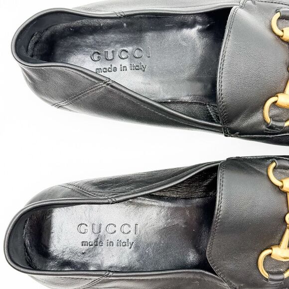Gucci Horsebit Brixton Loafers Collapsable Heel Black Leather US Men’s 9 - Picture 14 of 14